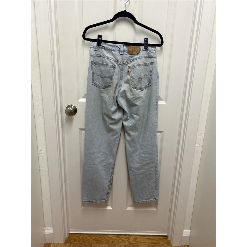 Vintage 90s Levis 550 Orange Tab Light‎ Wash Relaxed Fit Denim Jeans Size 30